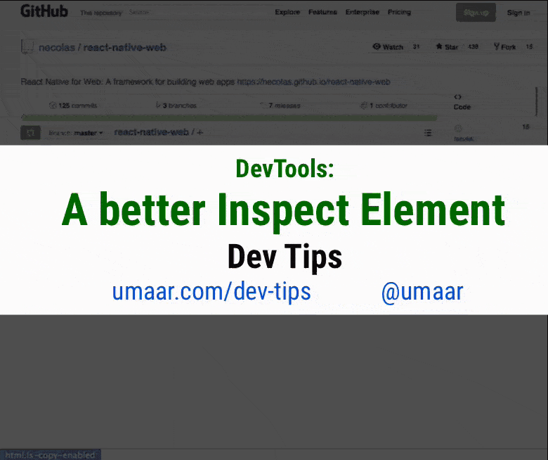 An Inspect Element which follows the mouse cursor