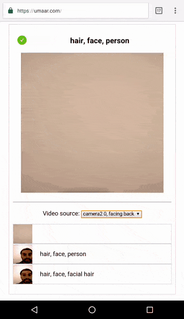 Hear what your phone sees with image detection from a webpage