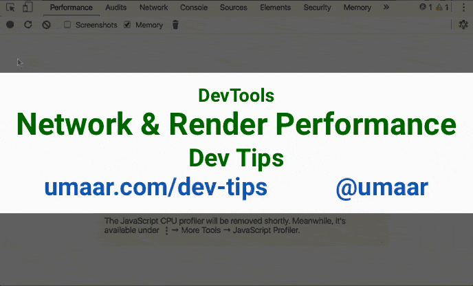 Deeper performance insights with network and rendering performance
